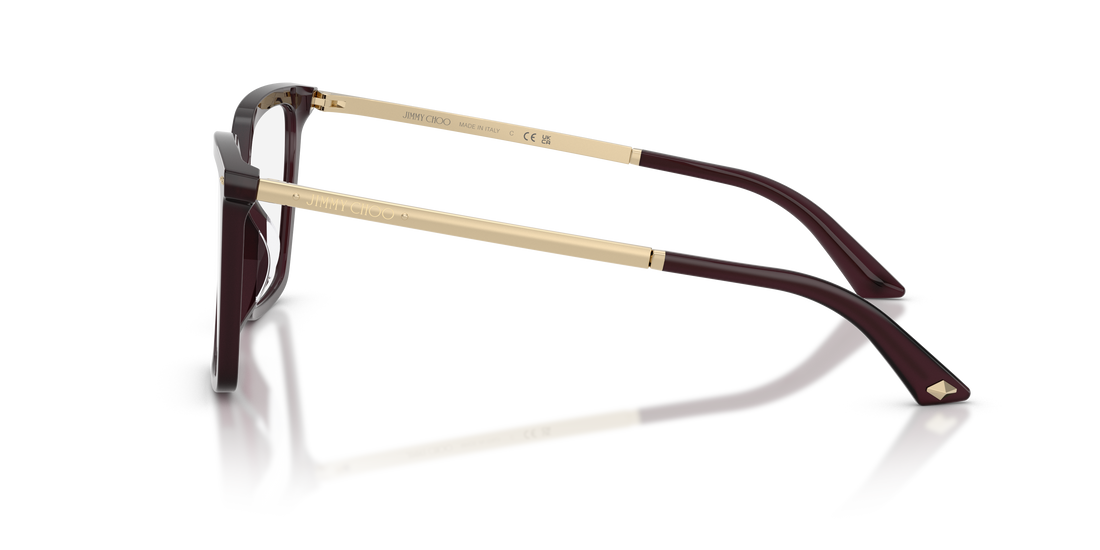 Occhiali da vista jimmy choo jc3054u 5086 violeta cat eye femenino taglia 52mm - Vista dettagliata