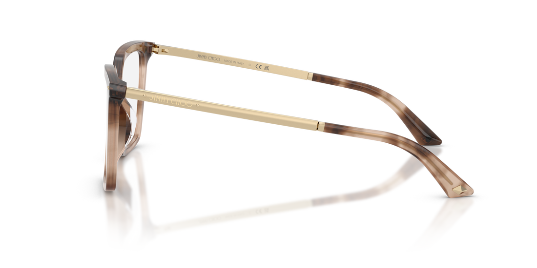 Occhiali da vista jimmy choo jc3054u 5097 havana cat eye femenino taglia 54mm - Vista dettagliata