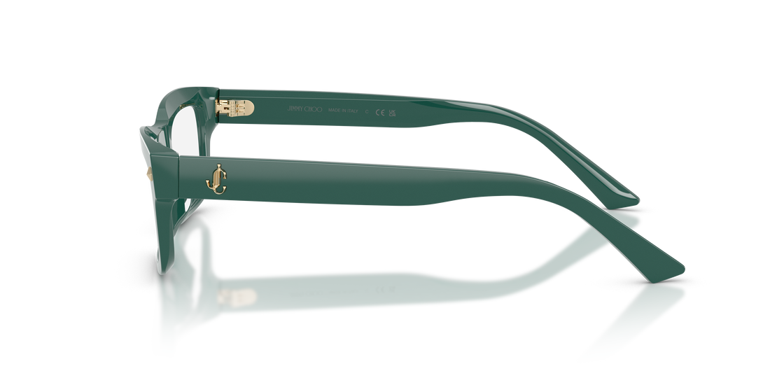 Gafas graduadas jimmy choo jc3057u 5101 verde rectangular femenino talla 53mm - Vista de detalle