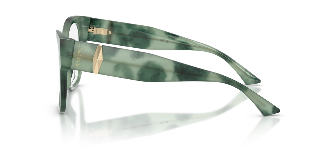Occhiali da vista jimmy choo jc3062u 5099 verde square femenino taglia 55mm - Vista dettagliata