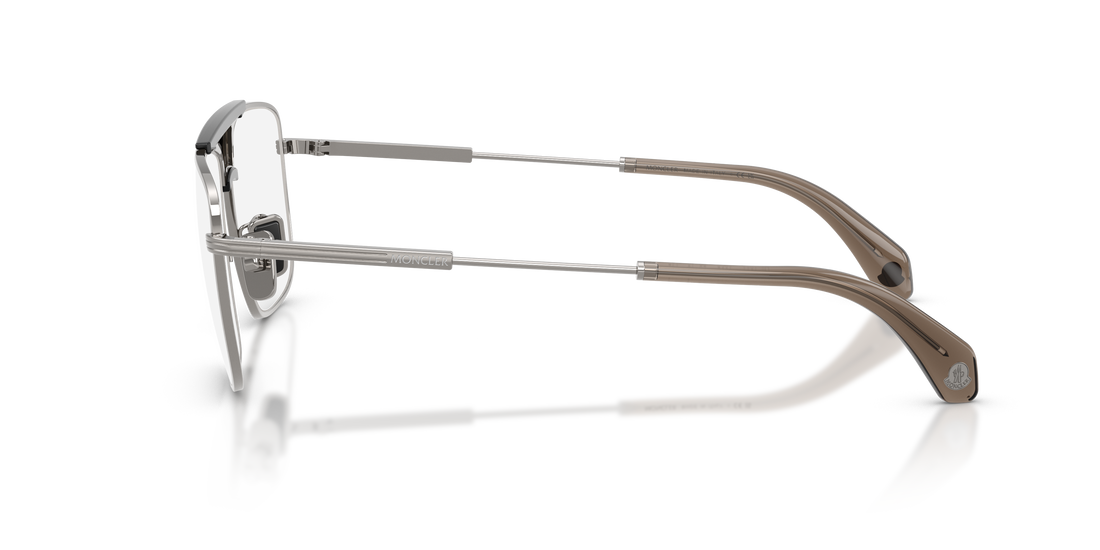 Prescription glasses moncler me1011 1005 gris rectangular unisex size 56mm - Detailed view