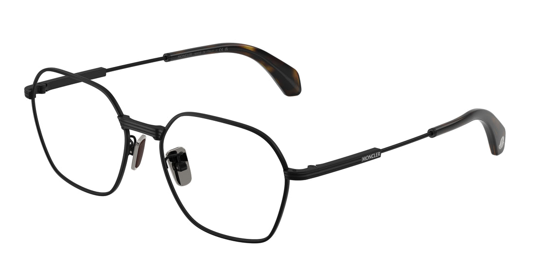 Prescription glasses moncler me1012 1001 negro irregular unisex size 52mm - Main view