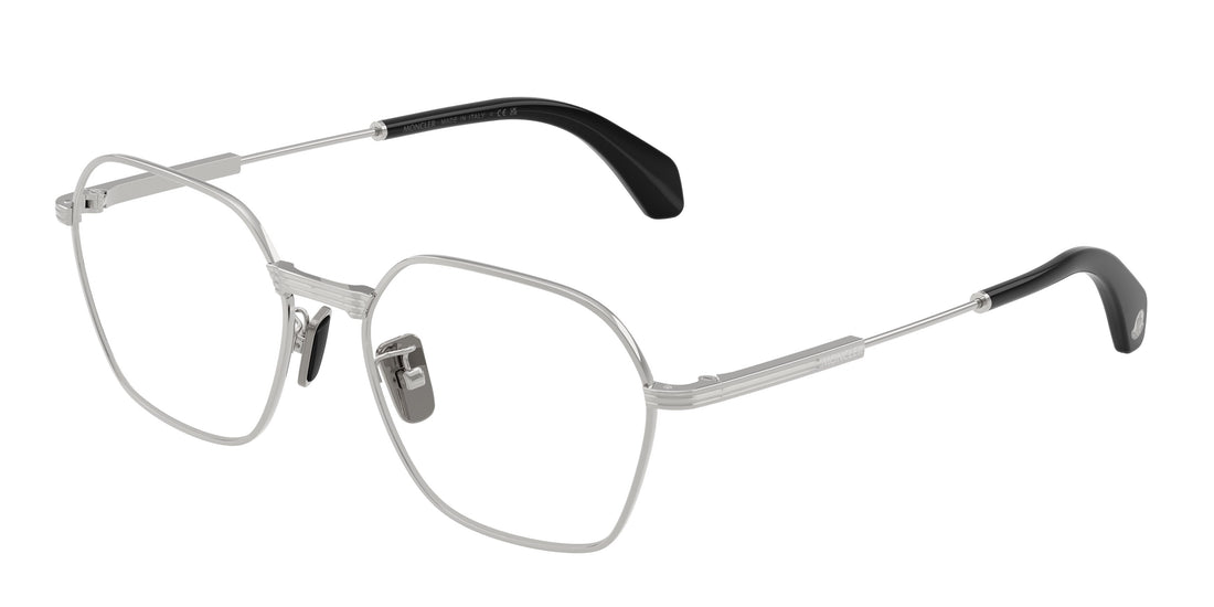 Prescription glasses moncler me1012 1023 plateado irregular unisex size 52mm - Main view