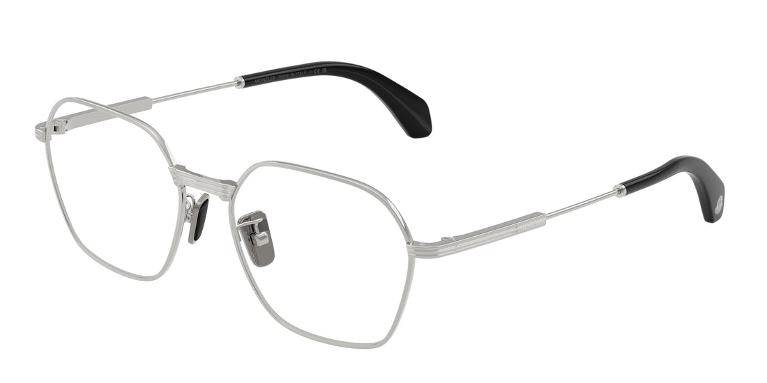 Prescription glasses moncler me1012 1023 plateado irregular unisex size 54mm - Main view