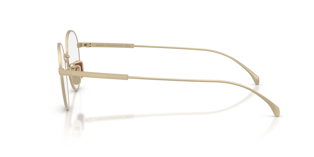 Prescription glasses moncler me1013td 1024 oro round unisex size 49mm - Detailed view