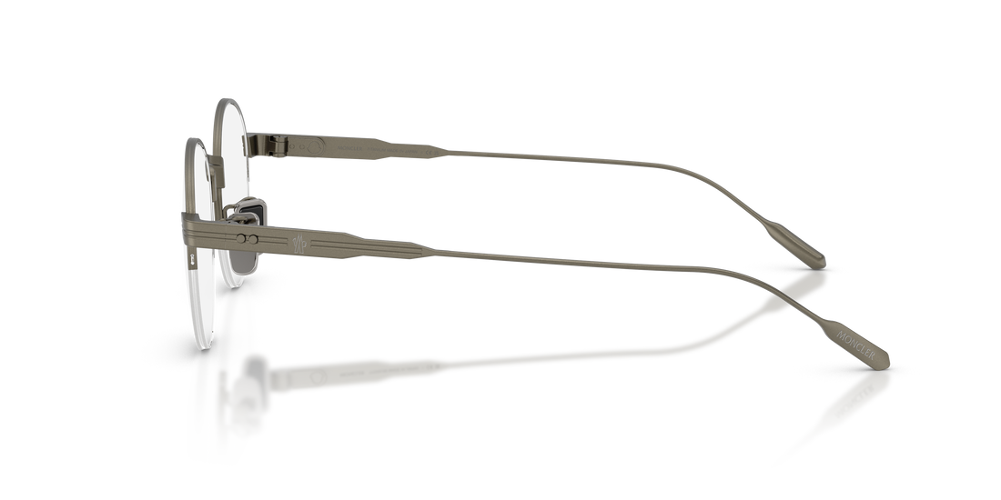 Occhiali da vista moncler me1016td 1002 gris oval unisex taglia 49mm - Vista dettagliata