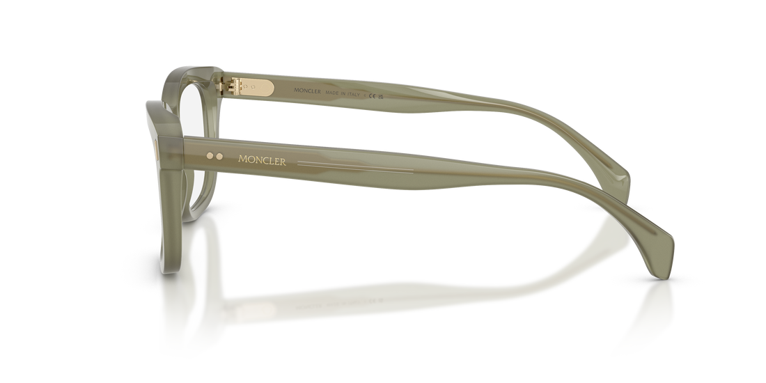 Prescription glasses moncler me2019 3024 verde rectangular unisex size 54mm - Detailed view