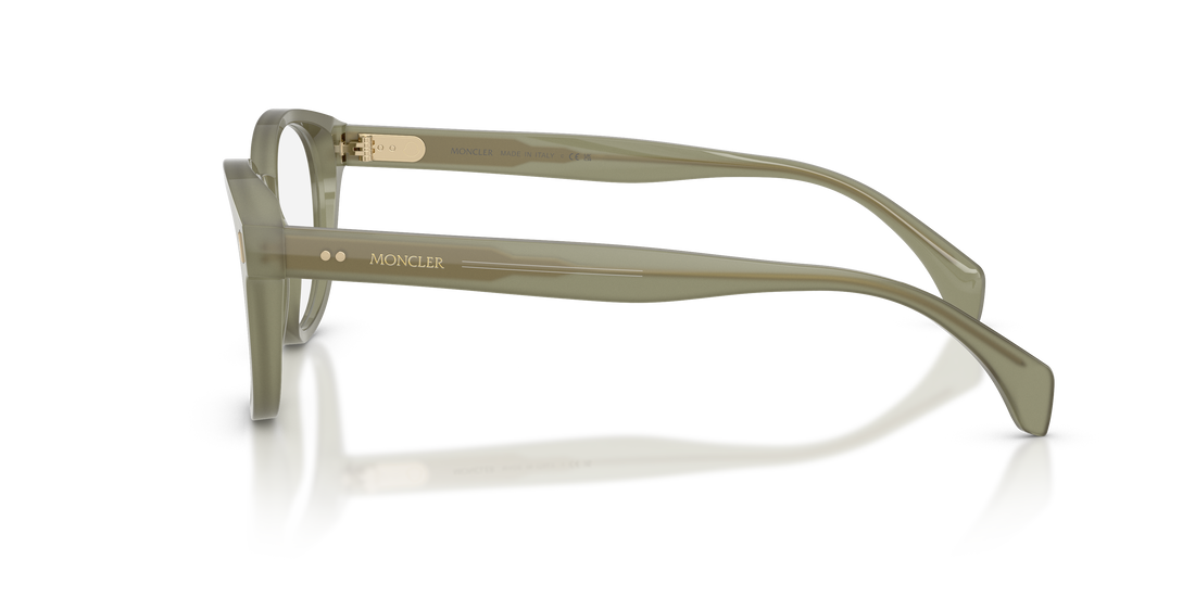 Prescription glasses moncler me2020 3024 verde round unisex size 50mm - Detailed view