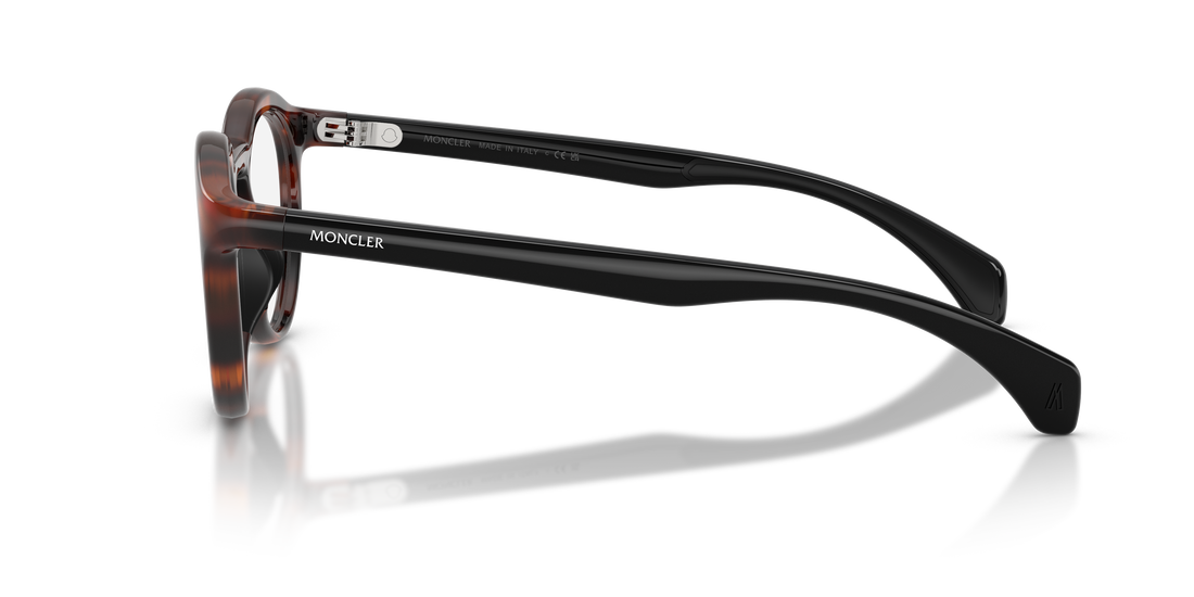 Occhiali da vista moncler me3006u 5039 havana round unisex taglia 49mm - Vista dettagliata