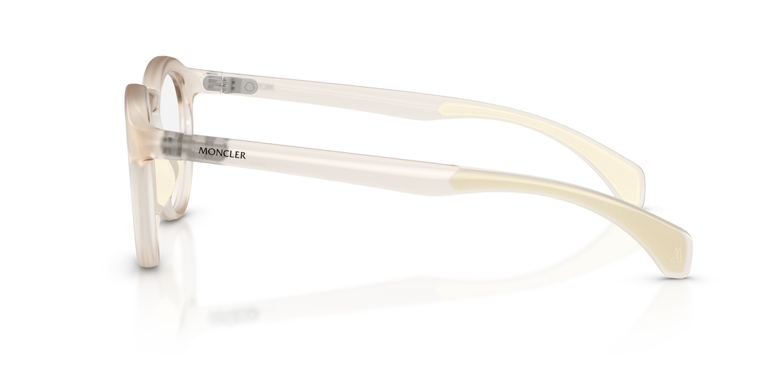 Occhiali da vista moncler me3006u 5042 blanco round unisex taglia 49mm - Vista dettagliata