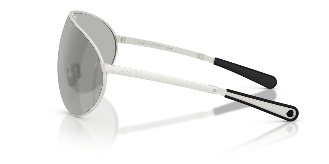 Óculos de sol moncler me4007 vekto 10047i plateado pilot unisex tamanho 79mm - Vista de detalhe