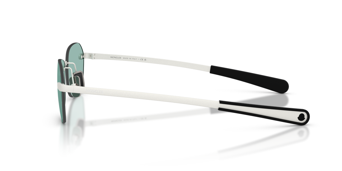 Óculos de sol moncler me4017 orris 100482 plateado irregular unisex tamanho 55mm - Vista de detalhe