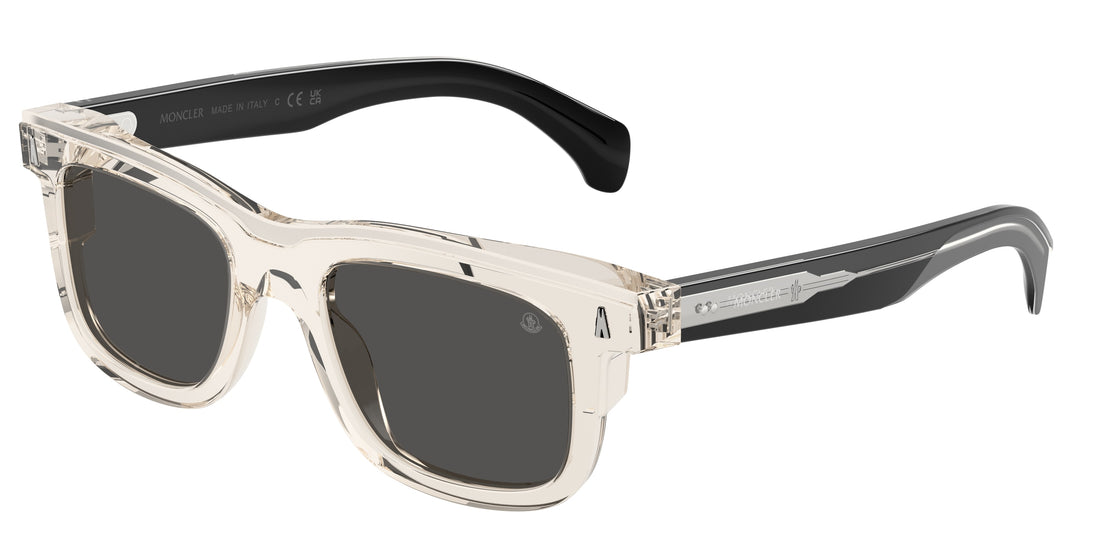 Lunettes de soleil moncler me6004 claro 300387 blanco square unisex taille 51mm - Vue principale