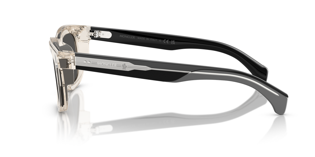 Lunettes de soleil moncler me6004 claro 300387 blanco square unisex taille 51mm - Vue détaillée