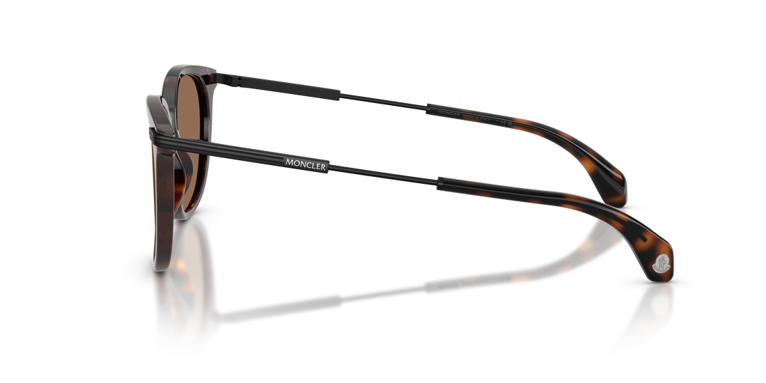 Óculos de sol moncler me6013 korra 300273 carey oval unisex tamanho 53mm - Vista de detalhe