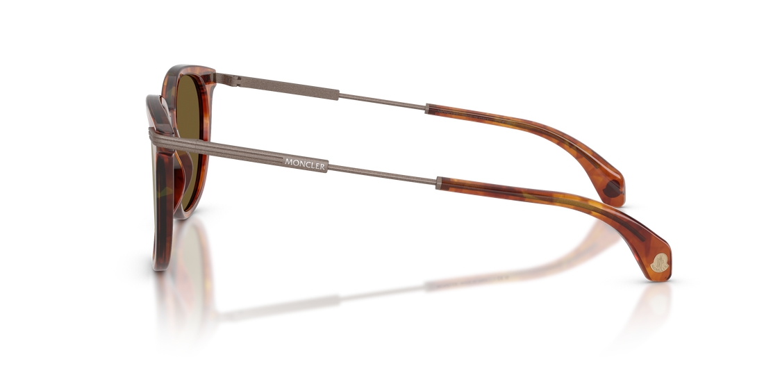 Óculos de sol moncler me6013 korra 300475 carey oval unisex tamanho 53mm - Vista de detalhe