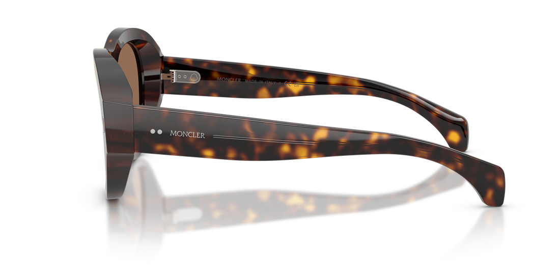 Óculos de sol moncler me6015u elevane 300273 carey irregular unisex tamanho 56mm - Vista de detalhe