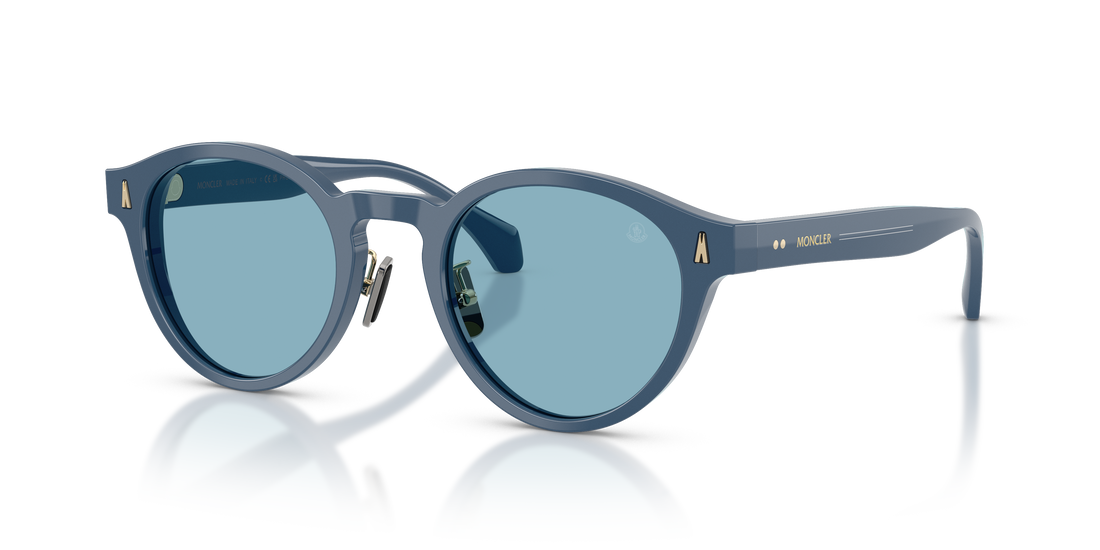 Lunettes de soleil moncler me6017d ember 3028n2 azul round unisex taille 49mm - Vue détaillée