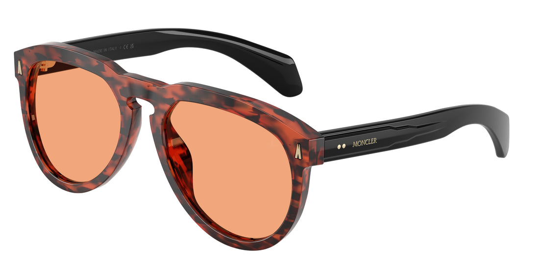 Óculos de sol moncler me6020u isopleth 303674 havana pilot unisex tamanho 56mm - Vista principal