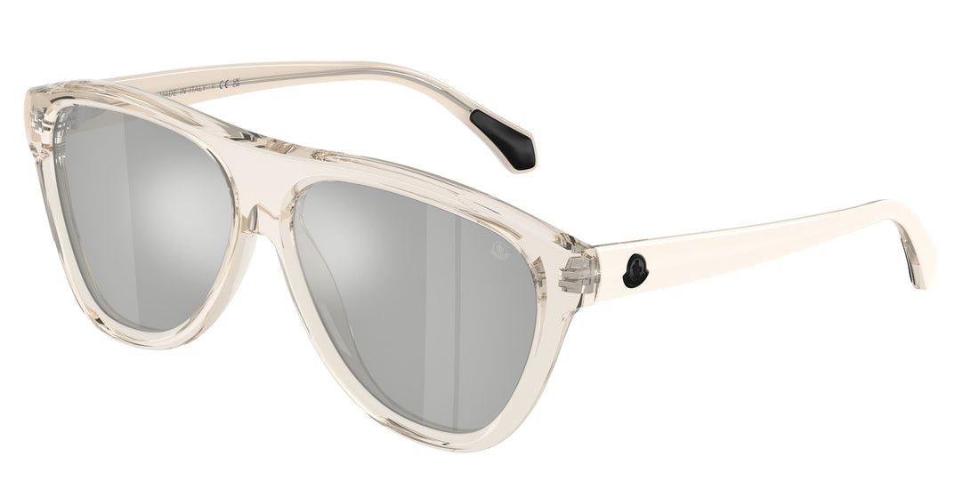 Lunettes de soleil moncler me6025u incline 30037i blanco pilot unisex taille 59mm - Vue principale