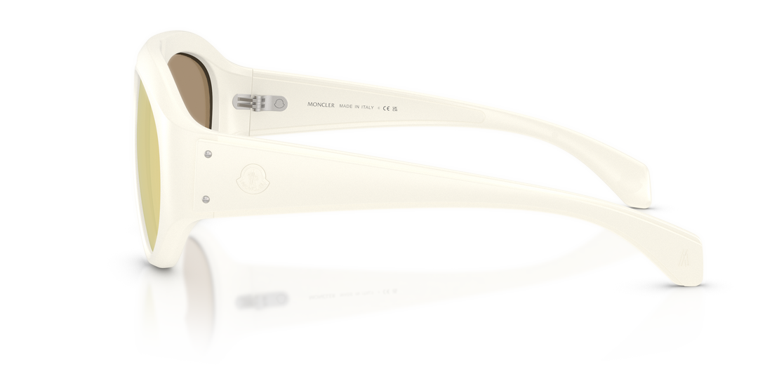 Lunettes de soleil moncler me8014u zyra 50367j blanco pilot unisex taille 58mm - Vue détaillée