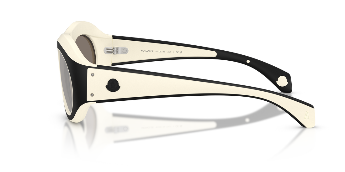 Lunettes de soleil moncler me8015u ramillon 50026g blanco oval unisex taille 54mm - Vue détaillée