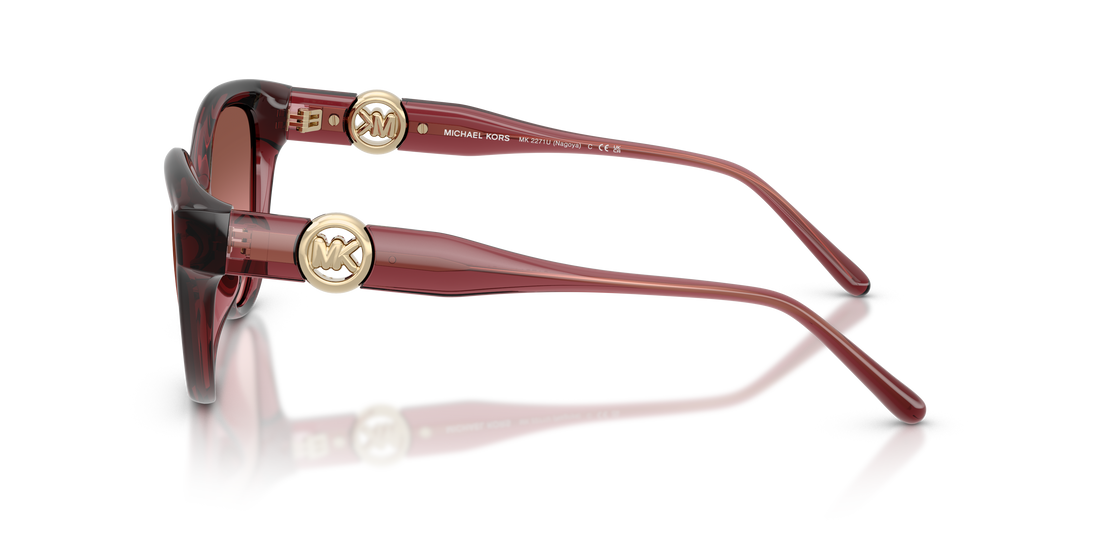 Occhiali da sole michael kors mk2271u nagoya 317511 marron cat eye femenino taglia 53mm - Vista dettagliata