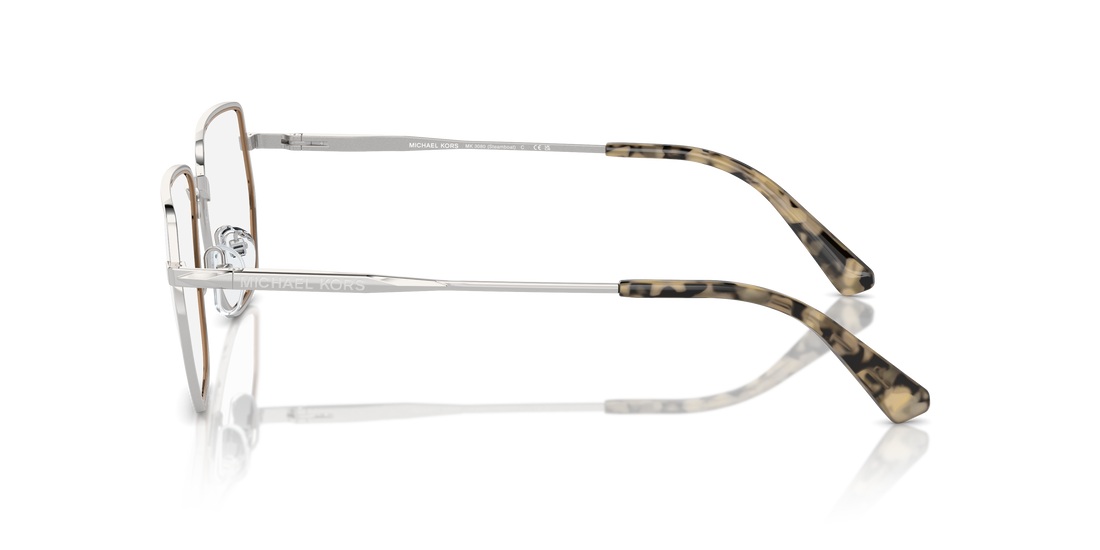Prescription glasses michael kors mk3080 steamboat 1893 plateado irregular masculino size 56mm - Detailed view