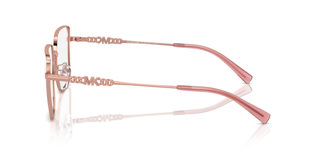 Óculos graduados michael kors mk3083d dali 1108 dorado rectangular femenino tamanho 56mm - Vista de detalhe