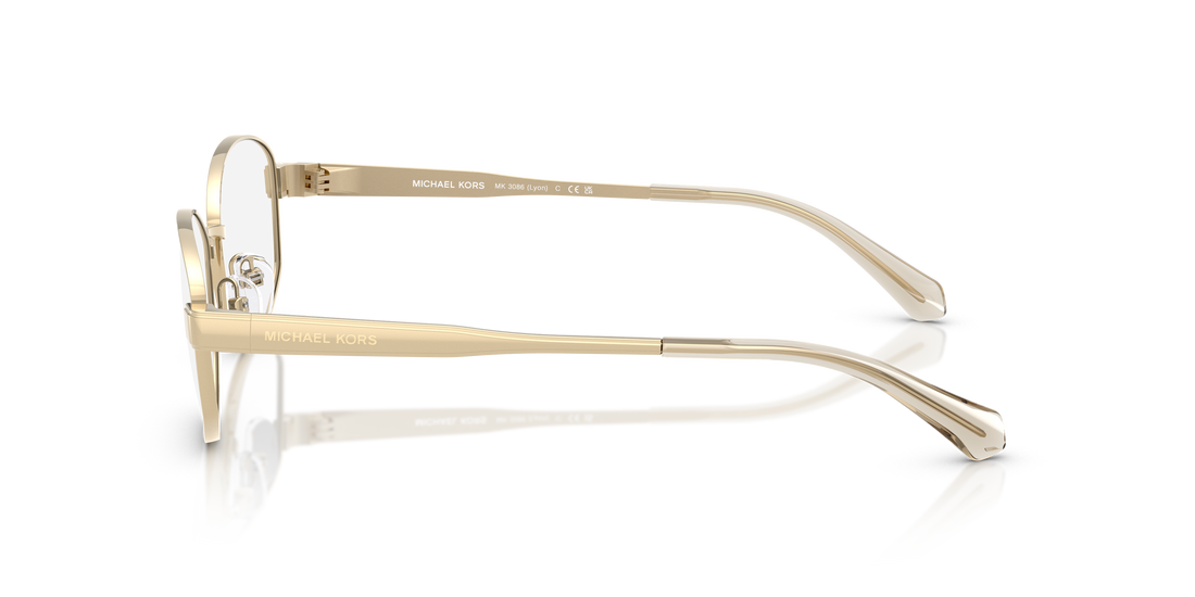 Gafas graduadas michael kors mk3086 lyon 1014 oro oval femenino talla 55mm - Vista de detalle