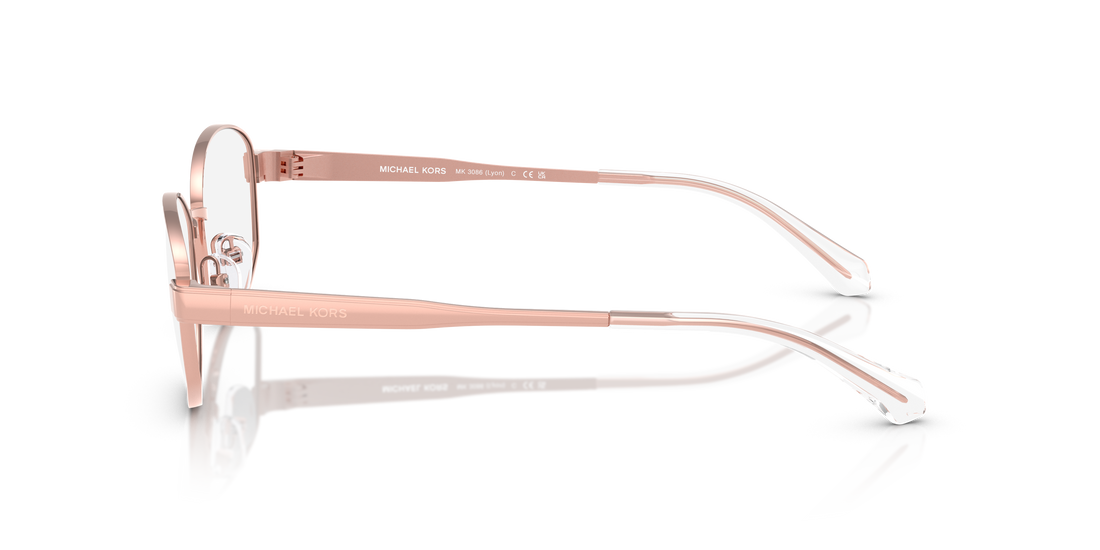 Gafas graduadas michael kors mk3086 lyon 1108 oro oval femenino talla 55mm - Vista de detalle