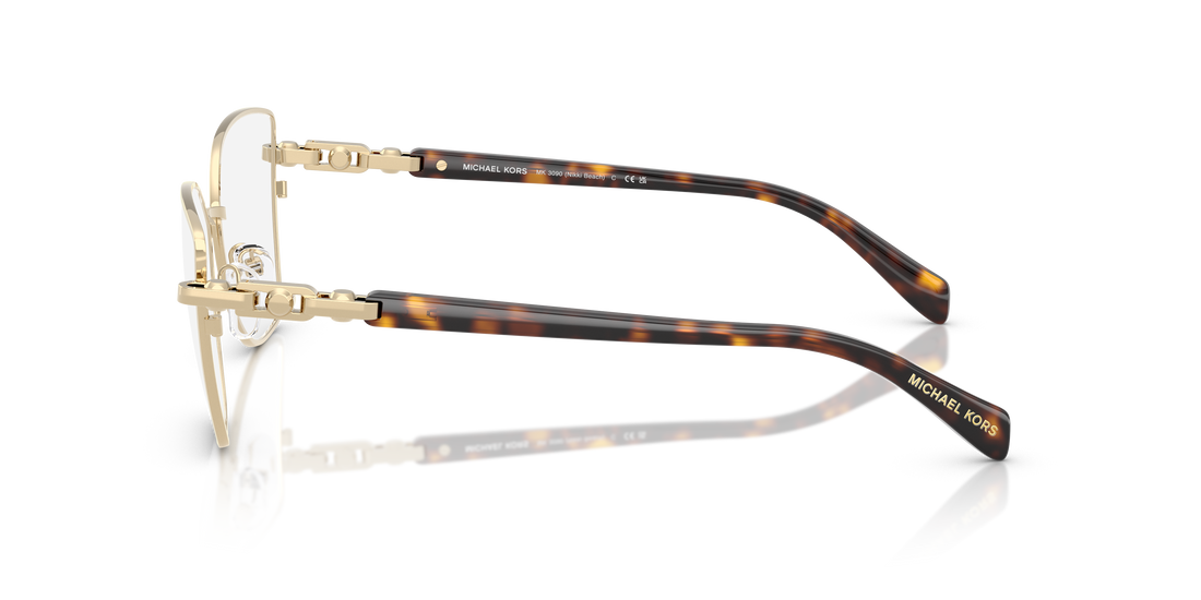 Gafas graduadas michael kors mk3090 nikki beach 1014 oro square femenino talla 53mm - Vista de detalle