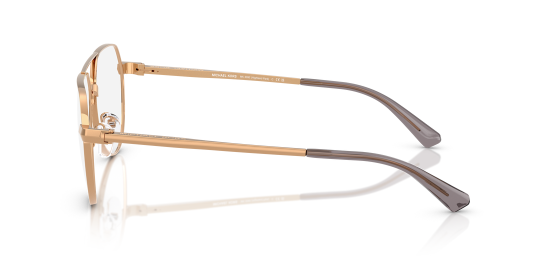 Gafas graduadas michael kors mk3092 highland park 1899 bronce pilot masculino talla 57mm - Vista de detalle