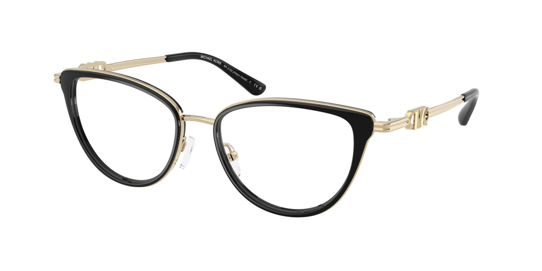 Prescription glasses michael kors mk3103 hilton head 3005 negro cat eye femenino size 53mm - Main view