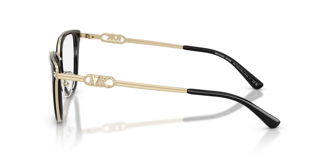 Prescription glasses michael kors mk3103 hilton head 3005 negro cat eye femenino size 53mm - Detailed view