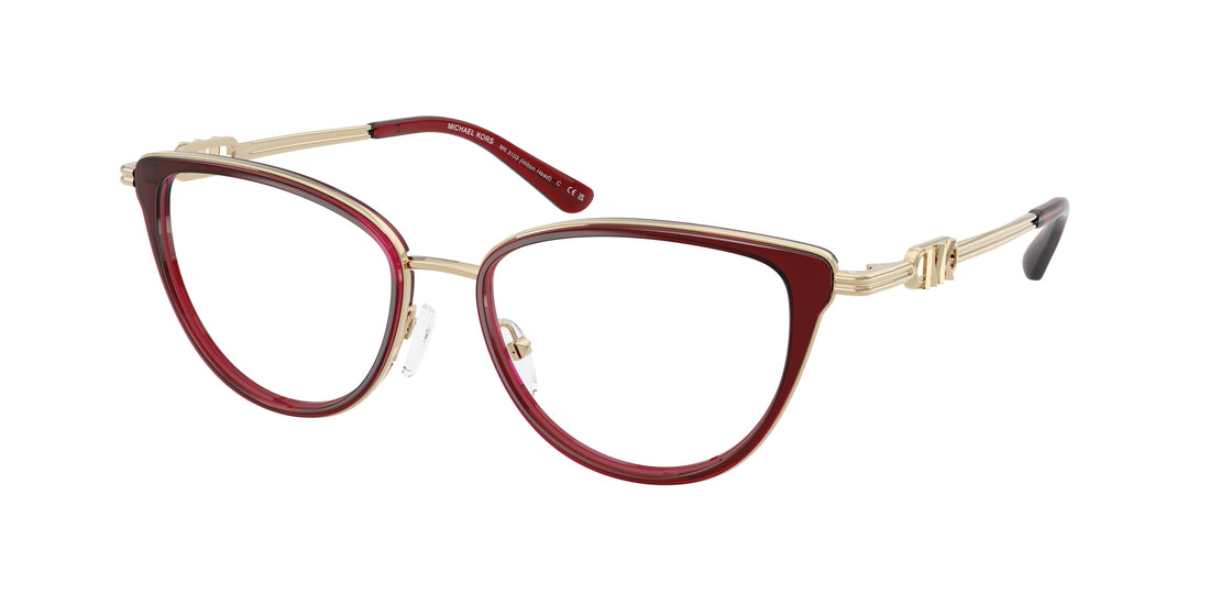 Prescription glasses michael kors mk3103 hilton head 3949 marron cat eye femenino size 53mm - Main view