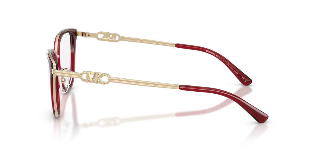 Prescription glasses michael kors mk3103 hilton head 3949 marron cat eye femenino size 53mm - Detailed view