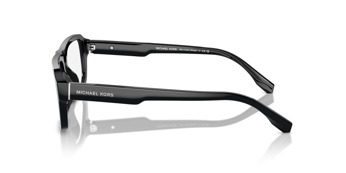 Óculos graduados michael kors mk4122u rioja 3005 negro irregular masculino tamanho 56mm - Vista de detalhe