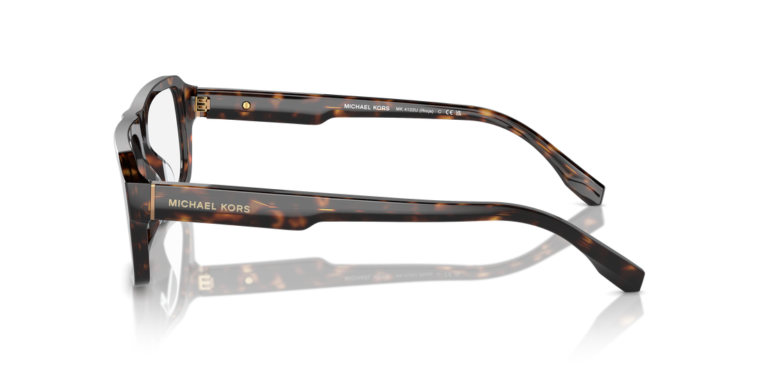 Óculos graduados michael kors mk4122u rioja 3006 havana irregular masculino tamanho 56mm - Vista de detalhe