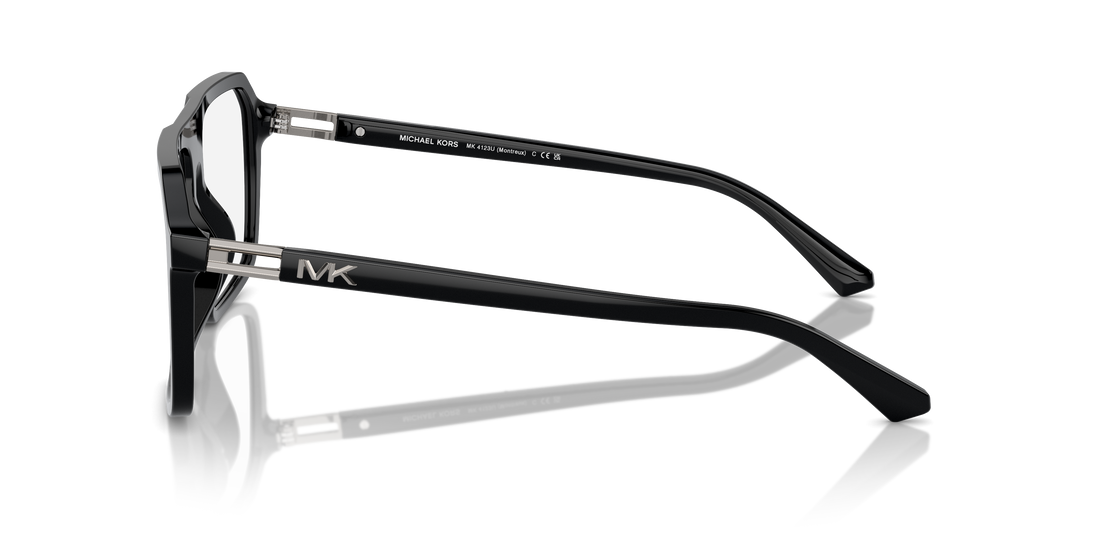 Prescription glasses michael kors mk4123u montreux 3005 negro square masculino size 57mm - Detailed view