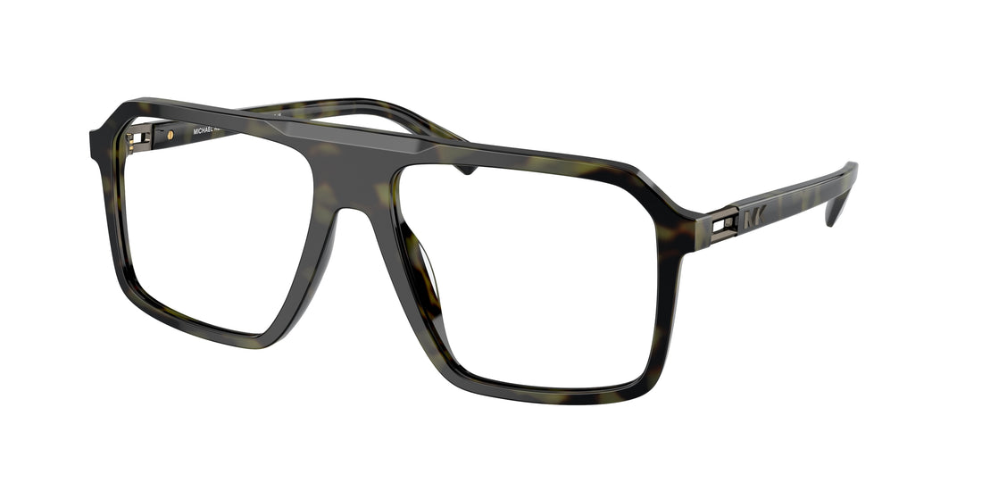 Prescription glasses michael kors mk4123u montreux 3943 verde square masculino size 57mm - Main view