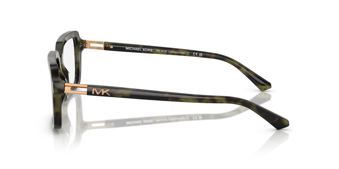 Prescription glasses michael kors mk4130 yellowstone 3943 verde rectangular masculino size 55mm - Detailed view