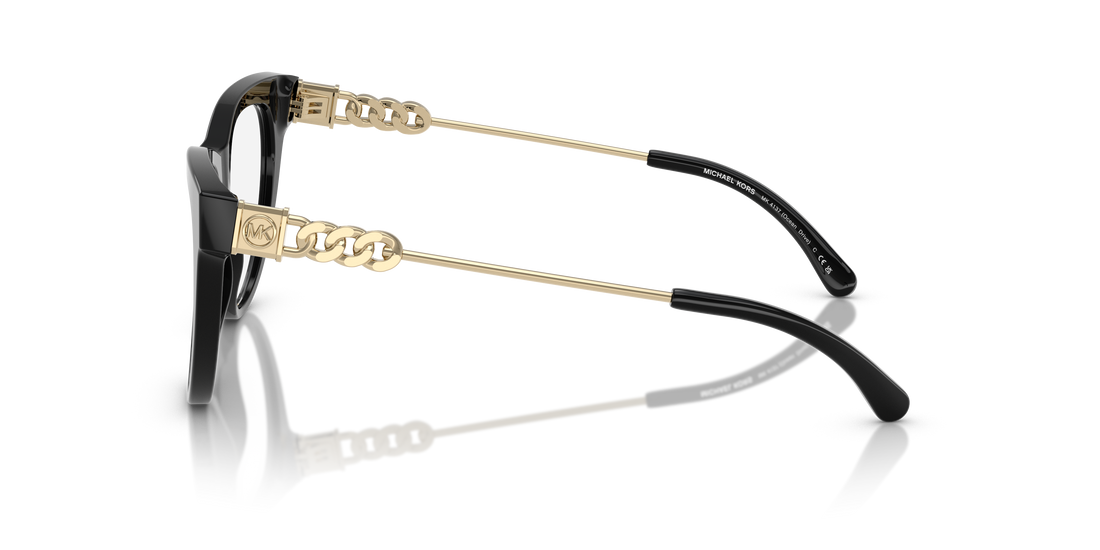Gafas graduadas michael kors mk4137 ocean drive 3005 negro cat eye femenino talla 52mm - Vista de detalle