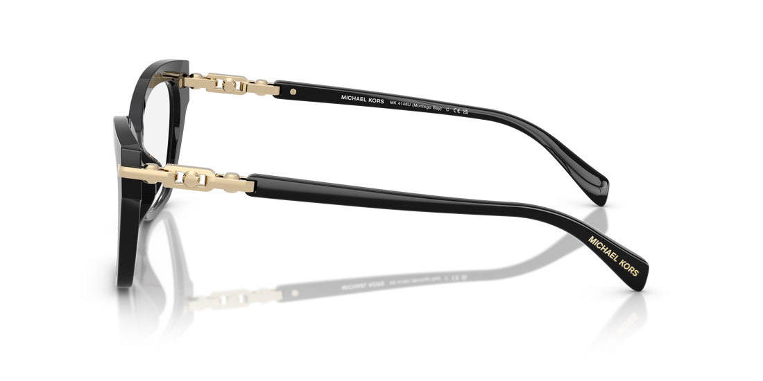 Lunettes de vue michael kors mk4146u montego bay 3005 negro cat eye femenino taille 54mm - Vue détaillée