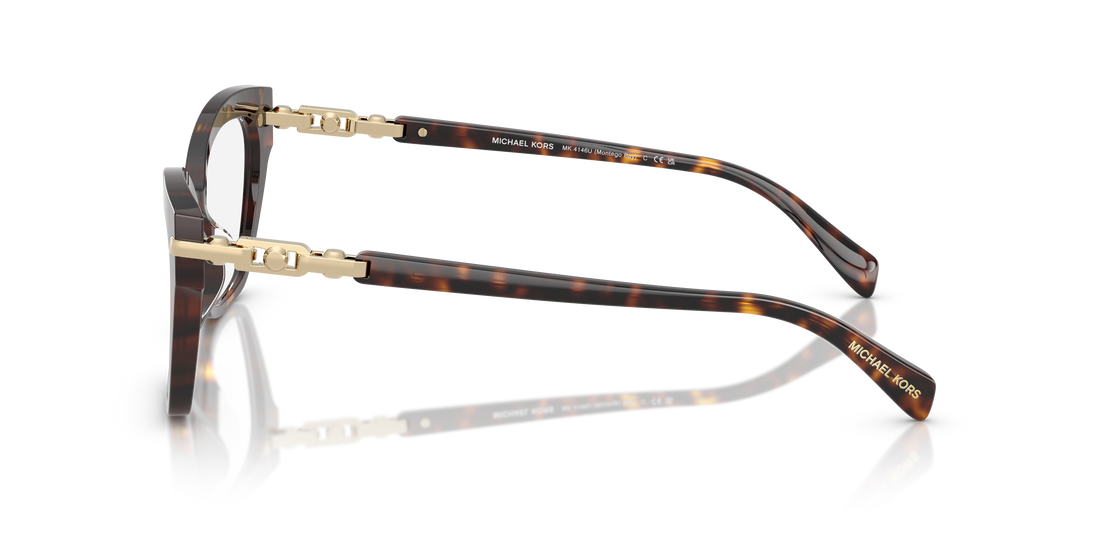Lunettes de vue michael kors mk4146u montego bay 3006 havana cat eye femenino taille 54mm - Vue détaillée