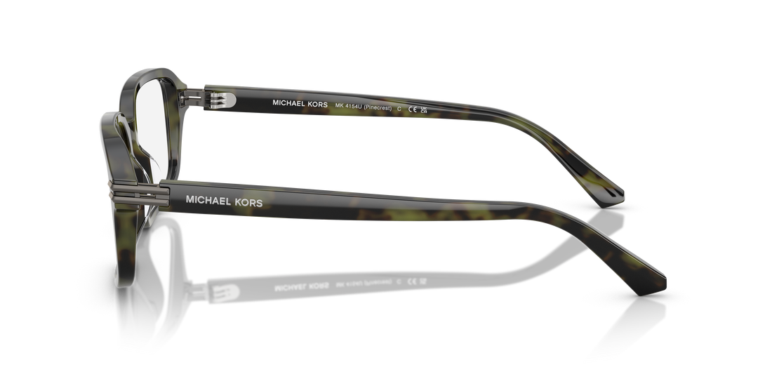Lunettes de vue michael kors mk4154u pinecrest 3705 verde irregular masculino taille 56mm - Vue détaillée