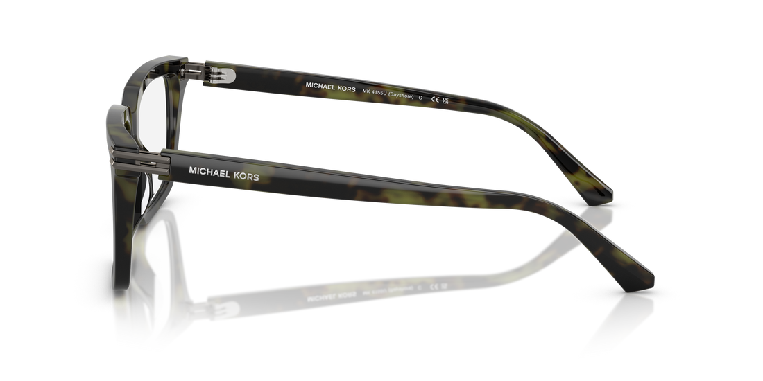 Lunettes de vue michael kors mk4155u bayshore 3705 verde square masculino taille 55mm - Vue détaillée