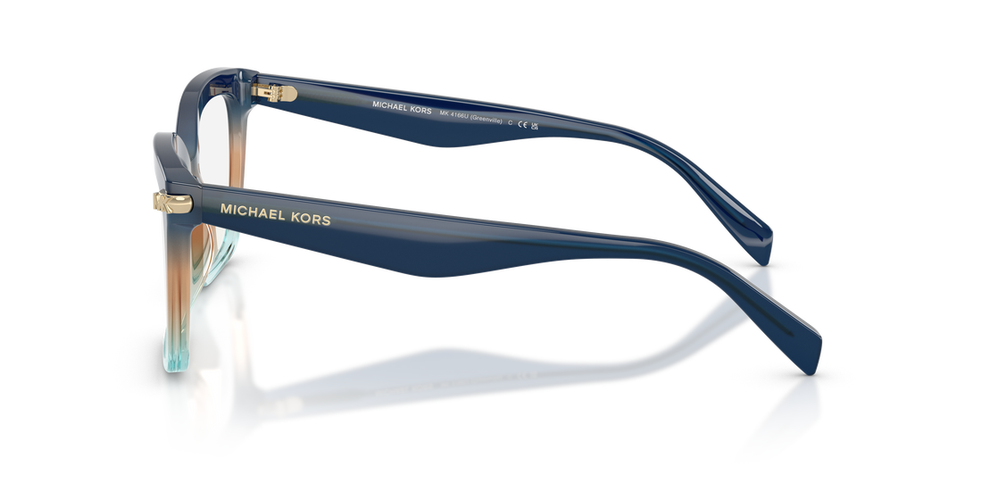 Lunettes de vue michael kors mk4166u greenville 4037 azul square femenino taille 53mm - Vue détaillée