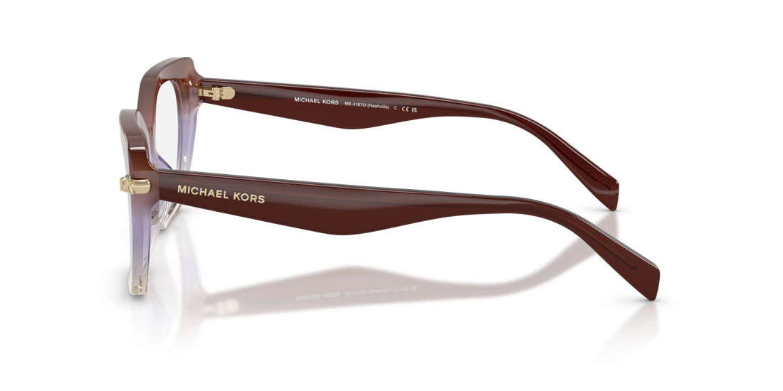 Lunettes de vue michael kors mk4167u nashville 4036 rojo irregular femenino taille 53mm - Vue détaillée