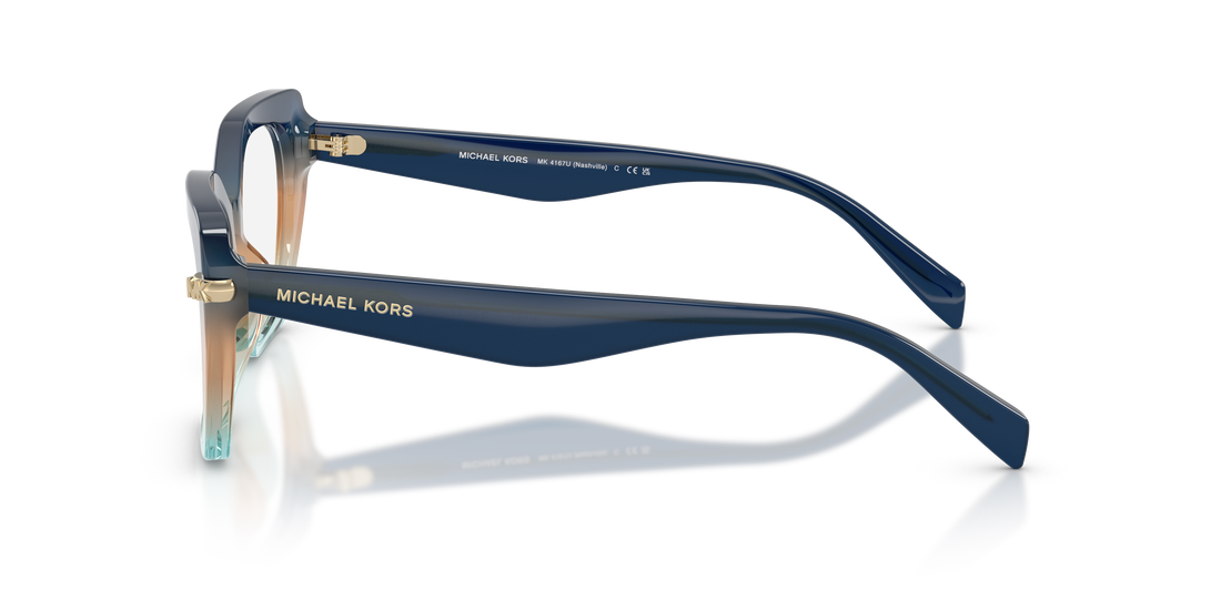 Lunettes de vue michael kors mk4167u nashville 4037 azul irregular femenino taille 53mm - Vue détaillée